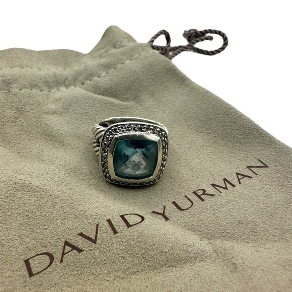 David Yurman Topaz & Diamond Albion Cocktail Ring - Picture 1 of 5